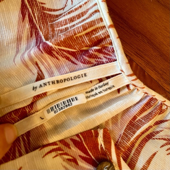 Anthropologie - Transitional Brown & Purple Print Dress with Pockets / Large - Picture 9 of 16